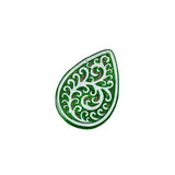 Natural Jadeite Drop Shape Hollow Out DIY Jade Pendant Earring Jade Accessories