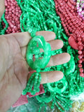 Jadeite Dry Green Necklace Pendant Round Bead Chain Sweater AAAAAA