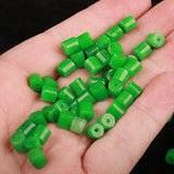 Natural Jadeite Hand-Carved Barrel Beads for DIY Jade Bracelets and Necklaces