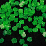Genuine Green Jadeite Four-Leaf Flower DIY Bracelet - Women's Jade Bangle