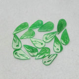 Natural Jadeite Hand-Carved Leaves DIY Green Jade Accessories