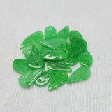 Natural Jadeite Hand-Carved Leaves DIY Green Jade Accessories
