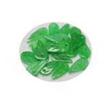 Natural Jadeite Hand-Carved Leaves DIY Green Jade Accessories