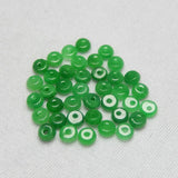 Natural Jadeite Hand-Carved Scattered Beads DIY Green Jade Bracelets Fitting