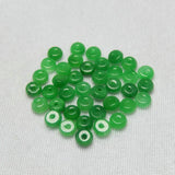 Natural Jadeite Hand-Carved Scattered Beads DIY Green Jade Bracelets Fitting