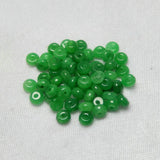 Natural Jadeite Hand-Carved Scattered Beads DIY Green Jade Bracelets Fitting