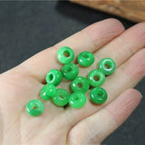 Natural Jadeite Carved Beads DIY Green Jade Bracelet Fitting Bangle