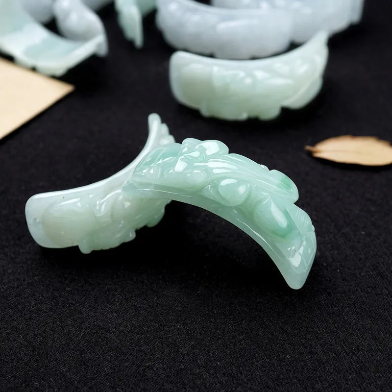 Natural Jadeite Handcarved Brave Troops Beads DIY Jade Accessories