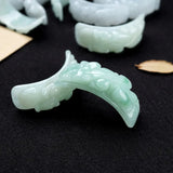 Natural Jadeite Handcarved Brave Troops Beads DIY Jade Accessories