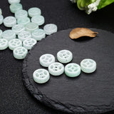 Natural Jadeite Handcarved Coin Beads DIY Jade Bracelets Necklace