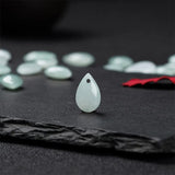 Natural Jadeite Handcarved Water Droplets Beads DIY Jade Bracelets Necklace