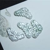 Natural Jadeite Jade Flower Beads DIY Bracelets Necklace Accessories