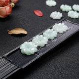 Natural Jadeite Jade Rose Flower Beads DIY Bracelets Necklace Accessories