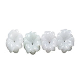 Natural Jadeite Jade Rose Flower Beads DIY Bracelets Necklace Accessories