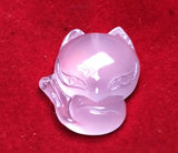 Jade Fox Pendant Necklace Lucky Rope Chain