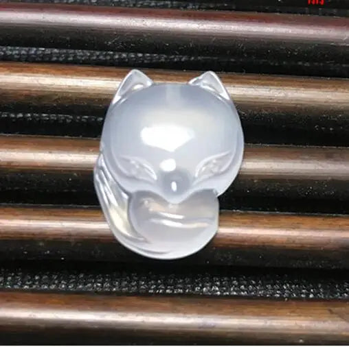 Jade Fox Pendant Necklace Lucky Rope Chain