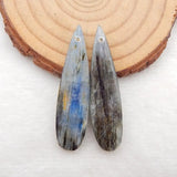 Kyanite Earring Beads Pair, DIY Semiprecious Stone Jewelry