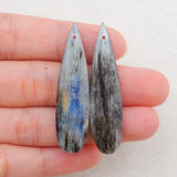 Kyanite Earring Beads Pair, DIY Semiprecious Stone Jewelry