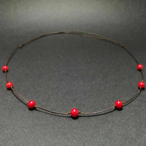 Red Coral Gemstone Pendant Necklace Thanksgiving Blessing All Saints
