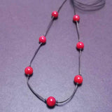 Red Coral Gemstone Pendant Necklace Thanksgiving Blessing All Saints