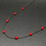 Red Coral Gemstone Pendant Necklace Thanksgiving Blessing All Saints