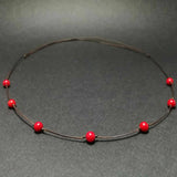 Red Coral Gemstone Pendant Necklace Thanksgiving Blessing All Saints