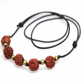 Natural Rudraksha Gemstone Beads Necklace Lucky Seven Chakras
