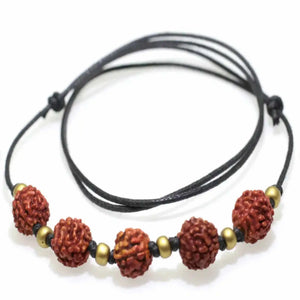 Natural Rudraksha Gemstone Beads Necklace Lucky Seven Chakras