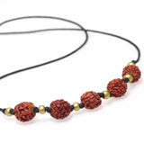 Natural Rudraksha Gemstone Beads Necklace Lucky Seven Chakras