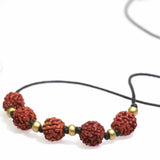 Natural Rudraksha Gemstone Beads Necklace Lucky Seven Chakras