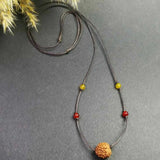 Rudraksha Red Agate Beads Pendant Necklace Chakras Pray Gift Spirituality