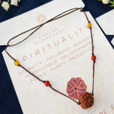 Rudraksha Red Agate Beads Pendant Necklace Chakras Pray Gift Spirituality