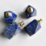 Lapis Lazuli Perfume Bottle Pendant Essential Oil Diffuser Necklace