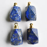 Lapis Lazuli Perfume Bottle Pendant Essential Oil Diffuser Necklace