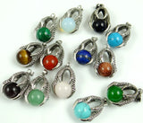 Lapis Tiger Eye Quartz Mix Gemstone Pendants for Women Jewelry 10PC