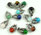 Lapis Tiger Eye Quartz Mix Gemstone Pendants for Women Jewelry 10PC