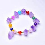 Lavender Amethyst February Birthstone Bracelet 12MM Hand String