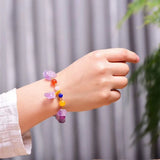Lavender Amethyst February Birthstone Bracelet 12MM Hand String