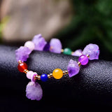 Lavender Amethyst February Birthstone Bracelet 12MM Hand String