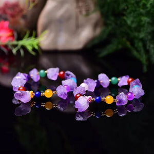 Lavender Amethyst February Birthstone Bracelet 12MM Hand String
