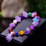 Lavender Amethyst February Birthstone Bracelet 12MM Hand String