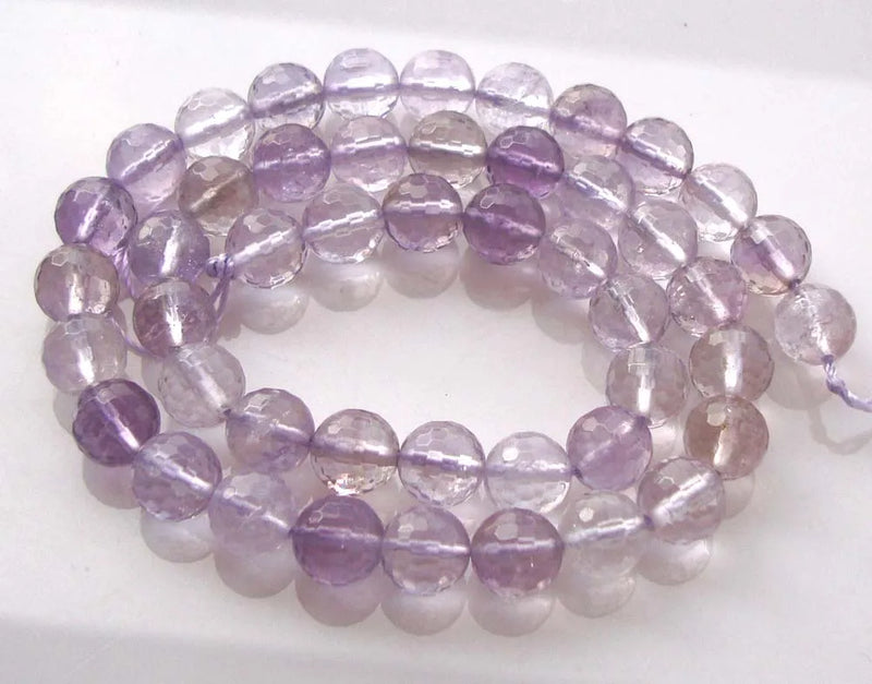 Ametrine Faceted Round 8mm Loose Beads for DIY Jewelry