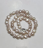 Light Purple Freshwater Pearl Necklace Baroque 9mm 17INCH
