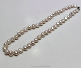 Light Purple Freshwater Pearl Necklace Baroque 9mm 17INCH