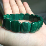 Malachite Stone Beads Bracelet Natural Gemstone Bangle Fine Jewelry for Women
