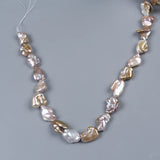 Natural Metallic 13-16mm Loose Keshi Freshwater Strand