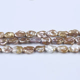 Natural Metallic 13-16mm Loose Keshi Freshwater Strand