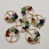 Mixed Stone Tree of Life Wire Wrapped Pendants 12pcs/lot