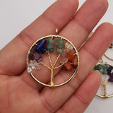 Mixed Stone Tree of Life Wire Wrapped Pendants 12pcs/lot