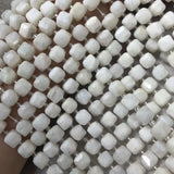 Natural Moonstone Faceted Cube Beads 6-7mm 7-8mm for Jewelry Making